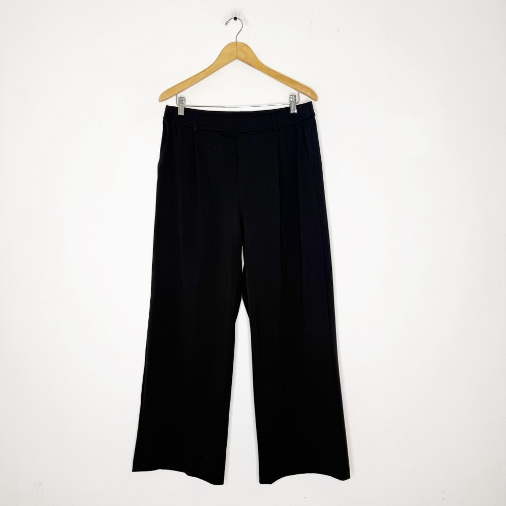Halara Black Wide-Leg Pull-On Pants XL Regular Stretch High-Rise - Picture 4 of 7